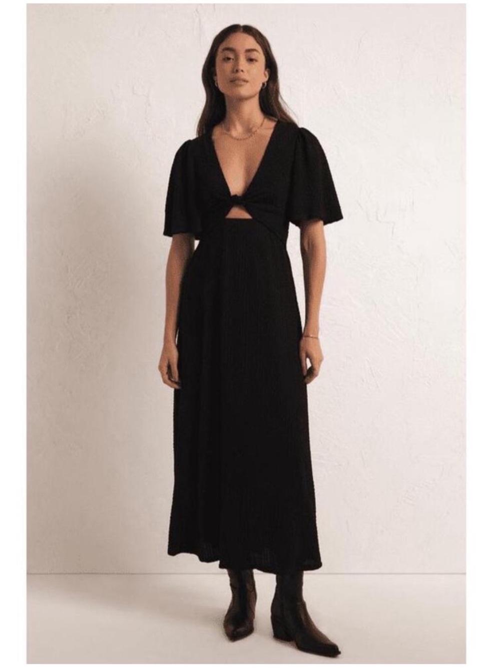 Z Supply Mavis Dress with V-Neck and Cutout